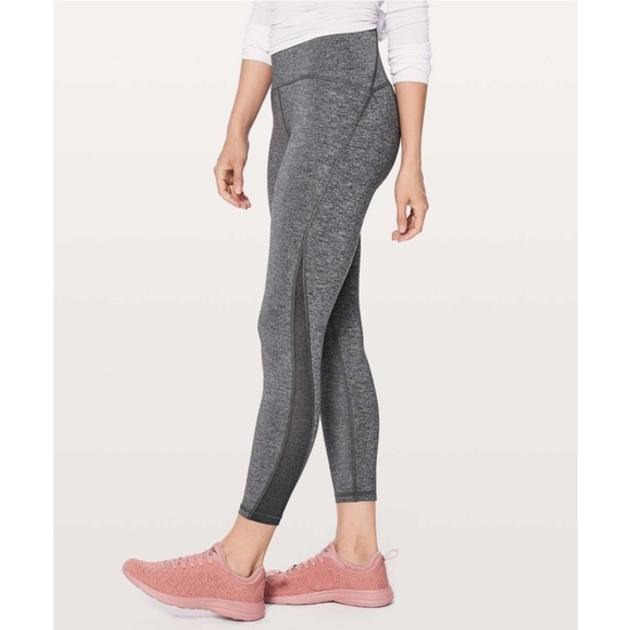 LULULEMON | Train Times 7/8 Pant Heathered Black Size 6 - Picture 1 of 10